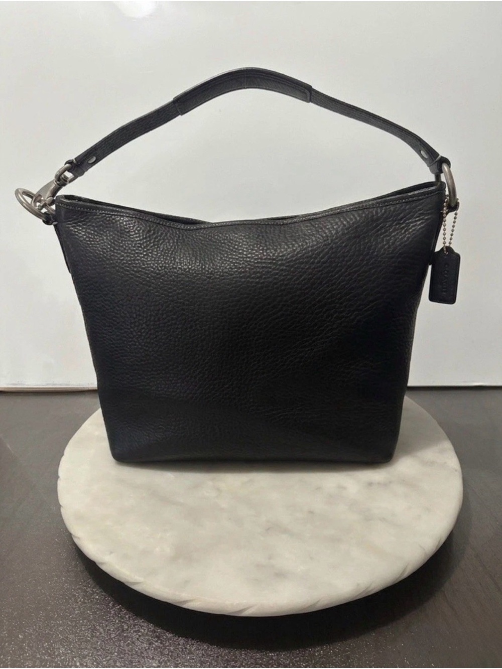 Vintage Coach F13094 Hobo Black Leather Shoulder/Hand Bag Retail $349